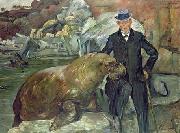 Lovis Corinth, Portrat Carl Hagenbeck mit dem Walrob Pallas